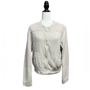 HEI HEI Anthropologie Quilted Bomber Jacket